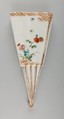 One of a Pair of Fan-Shaped Hanging Wall Vases, Porcelain with overglaze enamels and gold (Hizen ware, Ko Imari type), Japan