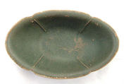 Oval bowl, Stoneware with bluish green glaze (Changsha ware), China