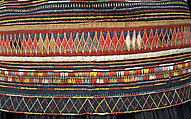 Ensemble, cotton, hemp, silver, glass, shell, Burma (Loimi Akha)