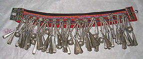 Necklace, Silver, cotton, Burma (Lisu)