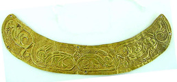Plaque with Vegetal Arabesque, Gold, Northwest China/Eastern Central Asia