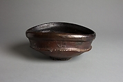 Black tea bowl, Tsujimura Shirō Japanese, Stoneware with iron glaze (Mino ware, Black Oribe type), Japan