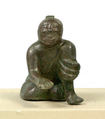 Weight in the Shape of Liubo Game Player, Bronze with lead core, China