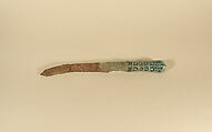 Knife with Iron Blade and Hollow Handle, Bronze and iron, China