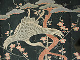 Futon Cover with Turtle, Crane, Pine, Plum, and Bamboo, Cotton, Japan