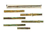 Tent pole, Bronze inlaid with silver, China