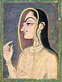 Radha, the Beloved of Krishna, Ink and opaque watercolor on paper, India (Rajasthan, Kishangarh)