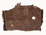 Embroidered textile with dragons and lotuses, Silk with embroidery, China