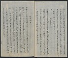 Memoirs of a Castaway (Hyōryūki) 流記, Hamada Hikozō  浜田彦蔵 (1837–1897) (Joseph Heco), Two volumes of woodblock printed books; ink on paper, Japan