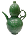 Ewer with writhing dragon, Glazed pottery with incised decoration, China
