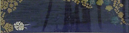 Piece from a Kosode with Incomplete Floral Pattern, Silk embroidery and traces of gold leaf on plain-weave silk, Japan