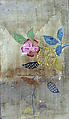 Piece from a Summer Kosode (katabira) with Blossoming Cherry Branch, Resist-dyed and painted plain-weave bast fiber (asa), embroidered with silk and metallic thread, Japan