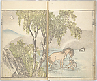 Bunpō Landscape Picture Album (Bunpō sansui gafu), Kawamura Bunpō  Japanese, Woodblock printed book; ink and color on paper, Japan