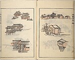 Guide to Chinese Painting, Second Series (Kanga shinan nihen), Illustrations by Kawamura Bunpō (Japanese, 1779–1821), Set of three woodblock printed books; ink and color on paper, Japan