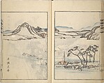 Guide to Chinese Painting, Second Series (Kanga shinan nihen), Illustrations by Kawamura Bunpō (Japanese, 1779–1821), Set of three woodblock printed books; ink and color on paper, Japan