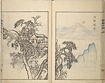 Guide to Chinese Painting, Second Series (Kanga shinan nihen), Illustrations by Kawamura Bunpō (Japanese, 1779–1821), Set of three woodblock printed books; ink and color on paper, Japan