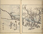 Guide to Chinese Painting, Second Series (Kanga shinan nihen), Illustrations by Kawamura Bunpō (Japanese, 1779–1821), Set of three woodblock printed books; ink and color on paper, Japan