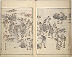 Guide to Chinese Painting, Second Series (Kanga shinan nihen), Illustrations by Kawamura Bunpō (Japanese, 1779–1821), Set of three woodblock printed books; ink and color on paper, Japan