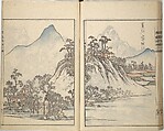 Guide to Chinese Painting, Second Series (Kanga shinan nihen), Illustrations by Kawamura Bunpō (Japanese, 1779–1821), Set of three woodblock printed books; ink and color on paper, Japan