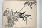 Chinzan Picture Album (Chinzan-ō gafu) 椿山翁畫譜, Tsubaki Chinzan 椿椿山 (Japanese, 1801–1854), Accordion album; ink and color on paper, Japan