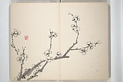 Chinzan Picture Album (Chinzan-ō gafu) 椿山翁畫譜, Tsubaki Chinzan 椿椿山 (Japanese, 1801–1854), Accordion album; ink and color on paper, Japan