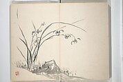 Chinzan Picture Album (Chinzan-ō gafu) 椿山翁畫譜, Tsubaki Chinzan 椿椿山 (Japanese, 1801–1854), Accordion album; ink and color on paper, Japan