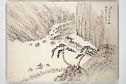 Album of Marvelous Landscapes (Kikanchō), Painting by Tanomura Chokunyū (Japanese, 1814–1907), Accordion album; ink and color on paper, Japan