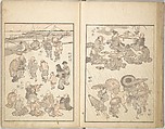 Picture Album of the Floating World (Ukiyo efu) 浮世画譜, Keisai Eisen 渓斎英泉 (Japanese, 1790–1848), Set of three woodblock printed books; ink and color on paper, Japan