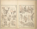 Picture Album of the Floating World (Ukiyo efu) 浮世画譜, Keisai Eisen 渓斎英泉 (Japanese, 1790–1848), Set of three woodblock printed books; ink and color on paper, Japan