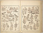 Picture Album of the Floating World (Ukiyo efu) 浮世画譜, Keisai Eisen 渓斎英泉 (Japanese, 1790–1848), Set of three woodblock printed books; ink and color on paper, Japan