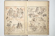 Picture Album of the Floating World (Ukiyo efu) 浮世画譜, Keisai Eisen 渓斎英泉 (Japanese, 1790–1848), Set of three woodblock printed books; ink and color on paper, Japan