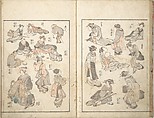 Picture Album of the Floating World (Ukiyo efu) 浮世画譜, Keisai Eisen 渓斎英泉 (Japanese, 1790–1848), Set of three woodblock printed books; ink and color on paper, Japan