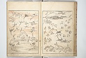 Picture Album of the Floating World (Ukiyo efu) 浮世画譜, Keisai Eisen 渓斎英泉 (Japanese, 1790–1848), Set of three woodblock printed books; ink and color on paper, Japan