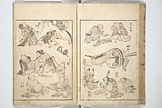 Picture Album of the Floating World (Ukiyo efu) 浮世画譜, Keisai Eisen 渓斎英泉 (Japanese, 1790–1848), Set of three woodblock printed books; ink and color on paper, Japan
