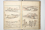 Picture Album of the Floating World (Ukiyo efu) 浮世画譜, Keisai Eisen 渓斎英泉 (Japanese, 1790–1848), Set of three woodblock printed books; ink and color on paper, Japan