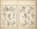 Picture Album of the Floating World (Ukiyo efu) 浮世画譜, Keisai Eisen 渓斎英泉 (Japanese, 1790–1848), Set of three woodblock printed books; ink and color on paper, Japan