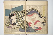 A Modern Day "Clear Mirror" (Masukagami) 万寿嘉々見, Keisai Eisen 渓斎英泉 (Japanese, 1790–1848), Set of three woodblock printed books; ink and color on paper, Japan
