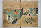 The Fujiwara Chapter (Fujiwara no maki) 藤原の巻, Book; ink, color, gold paint, and gold-flecks on paper (Nara ehon), Japan