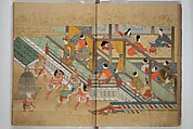 The Fujiwara Chapter (Fujiwara no maki) 藤原の巻, Book; ink, color, gold paint, and gold-flecks on paper (Nara ehon), Japan