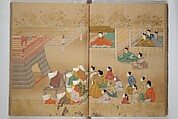 The Fujiwara Chapter (Fujiwara no maki) 藤原の巻, Book; ink, color, gold paint, and gold-flecks on paper (Nara ehon), Japan