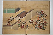 The Fujiwara Chapter (Fujiwara no maki) 藤原の巻, Book; ink, color, gold paint, and gold-flecks on paper (Nara ehon), Japan