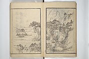 Drawings by the Drunken Fuyō (Gazu sui Fuyō) 画図酔芙蓉, Suzuki Fuyō 鈴木芙蓉 (Japanese, 1749–1816), Set of three woodblock printed books bound as a single volume; ink on paper, Japan