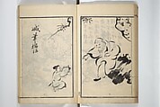 Drawings by the Drunken Fuyō (Gazu sui Fuyō) 画図酔芙蓉, Suzuki Fuyō 鈴木芙蓉 (Japanese, 1749–1816), Set of three woodblock printed books bound as a single volume; ink on paper, Japan