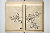 Drawings by the Drunken Fuyō (Gazu sui Fuyō) 画図酔芙蓉, Suzuki Fuyō 鈴木芙蓉 (Japanese, 1749–1816), Set of three woodblock printed books bound as a single volume; ink on paper, Japan