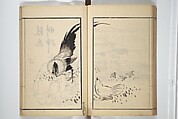 Drawings by the Drunken Fuyō (Gazu sui Fuyō) 画図酔芙蓉, Suzuki Fuyō 鈴木芙蓉 (Japanese, 1749–1816), Set of three woodblock printed books bound as a single volume; ink on paper, Japan