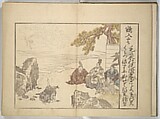 Collection of Thirty-six Kyōka Poems (Roku roku kyōka sen) 六々狂歌撰, Fukuchi Hakuei 福智白瑛 (Japanese, active early 19th century), Woodblock printed book; ink and color on paper, Japan