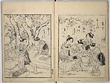 Picture Book of Gold Brocades (Ehon kokinran) 絵本古錦蘭, Suzuki Harunobu (Japanese, 1725–1770), Set of three woodblock printed books; ink on paper, Japan