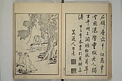 Primer on Eight Varieties of Painting (Hasshu gafu) 八集画譜, Unidentified Artists, Japanese, Set of five woodblock printed books; ink on paper, Japan