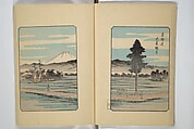 One Hundred Views of Mount Fuji (Fujimi hyakuzu) 富士見百図, Utagawa Hiroshige 歌川広重 (Japanese, Tokyo (Edo) 1797–1858 Tokyo (Edo)), Woodblock printed book; ink and color on paper, Japan
