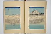 One Hundred Views of Mount Fuji (Fujimi hyakuzu) 富士見百図, Utagawa Hiroshige 歌川広重 (Japanese, Tokyo (Edo) 1797–1858 Tokyo (Edo)), Woodblock printed book; ink and color on paper, Japan